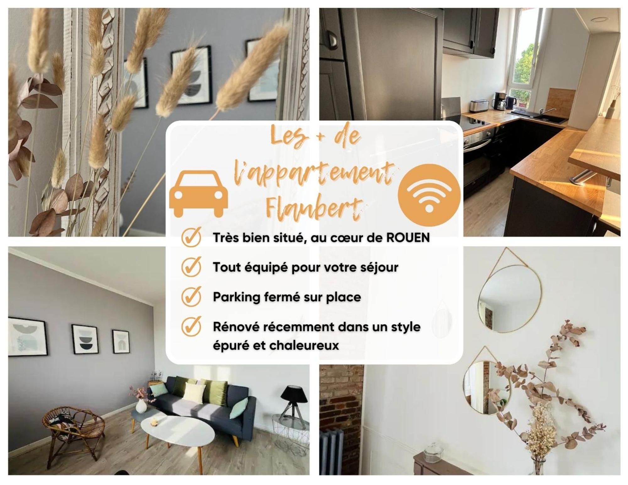 Le Flaubert, Appartement Et Parking En Centre Ville Руан Екстериор снимка